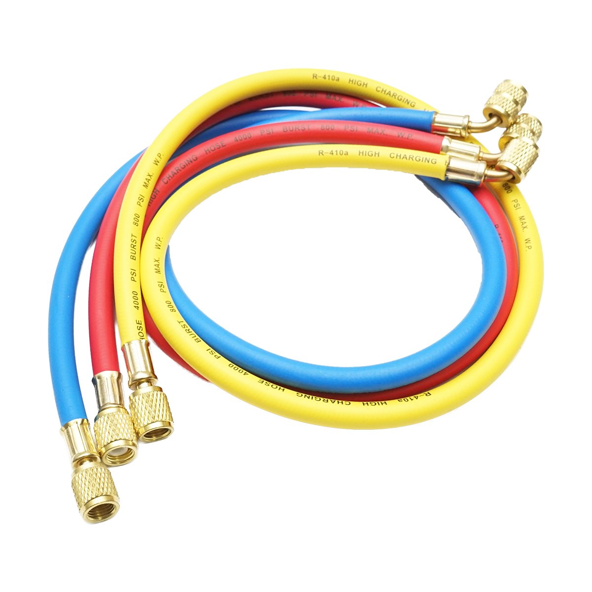 Set furtun 90 cm 3 culori pentru incarcare freon R-410a